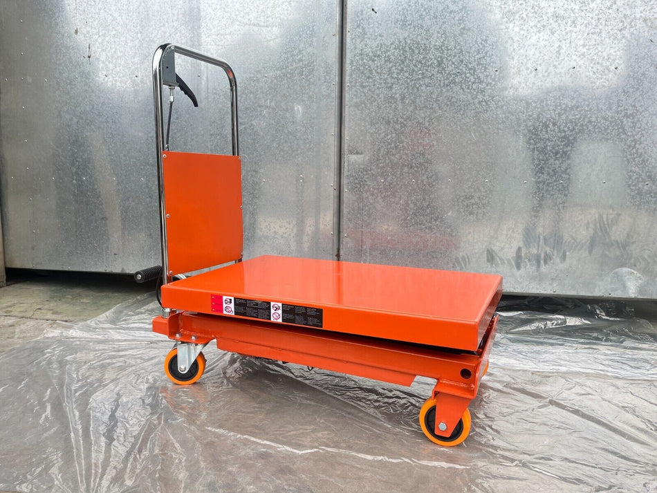 KATOOL Hydraulic Lift Table Cart 330 lbs Manual Scissor Lift Table